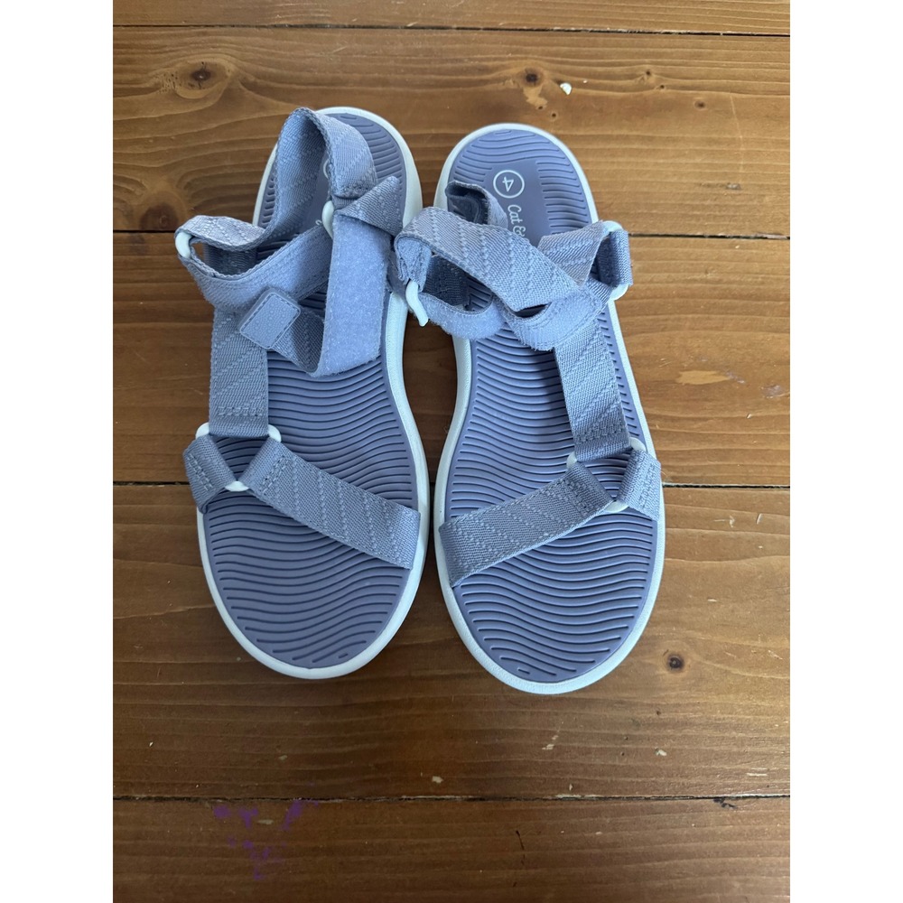 Cat Jack Kids Girls Light Purple Sport Sandals Size 4 Hook and‎ Loop